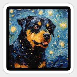 Rottweiler Starry Night Sticker